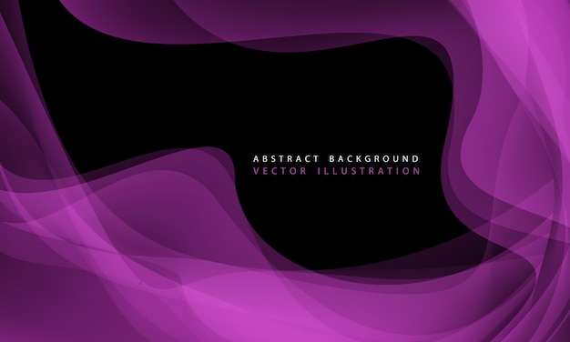 purple wave curve with simple text on black modern luxury background.