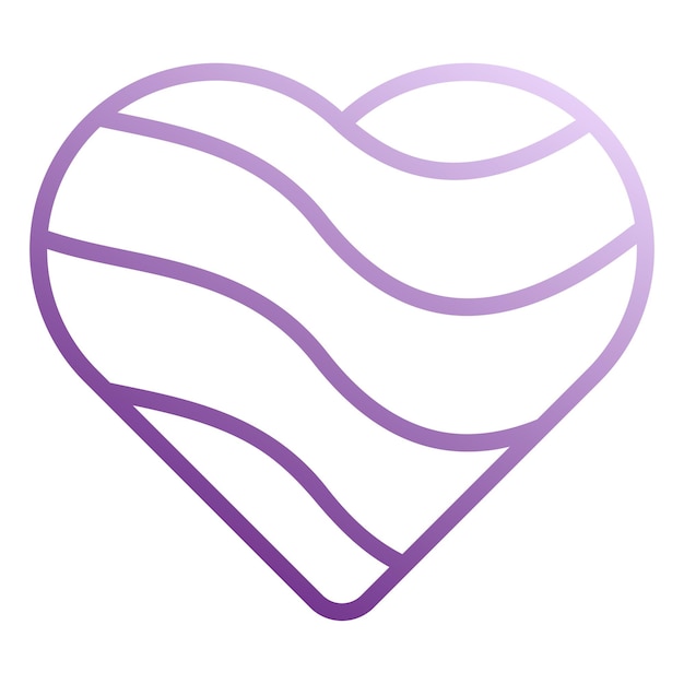 Vector purple wavy heart design