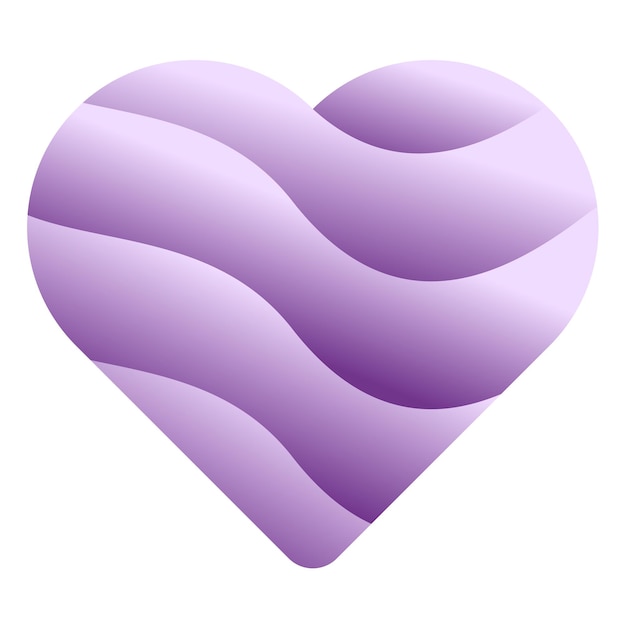 Purple Wavy Heart Design