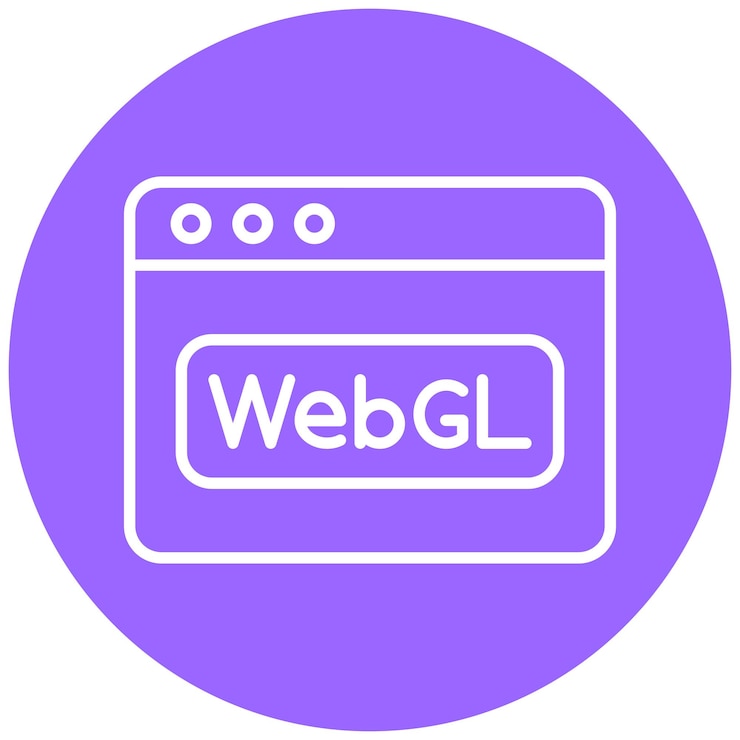 Vector a purple and white logo with the word web on it