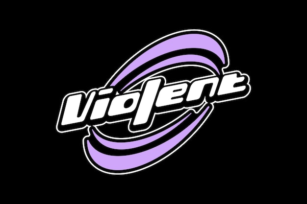 Vector a purple and white logo with the words violentt on it