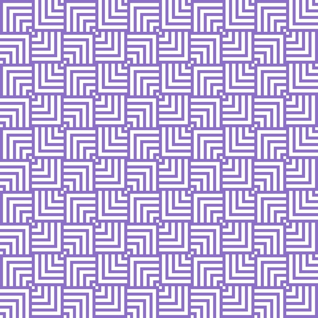 Vettore disegno di quadrati geometrici astratti sovrapposti senza cuciture viola e bianca