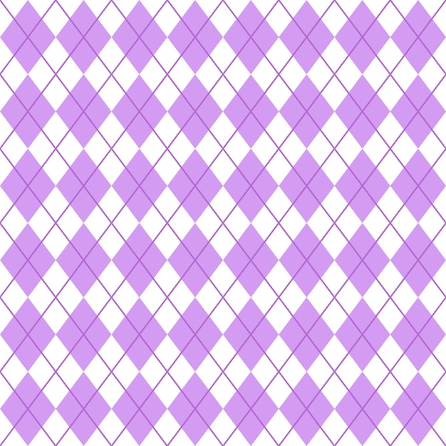 보라색과 흰색 원활한 아가일 패턴