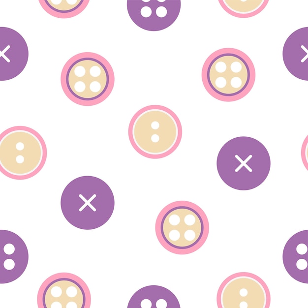 Purple and yellow buttons with x and x in the middle