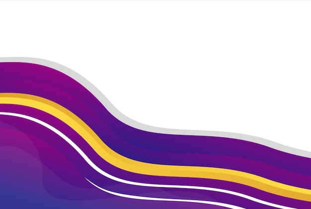 Purple yellow gradient wave abstract banner background