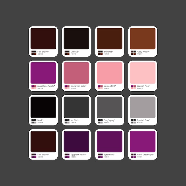 PurpleBrown amp cream color combination palette with hex