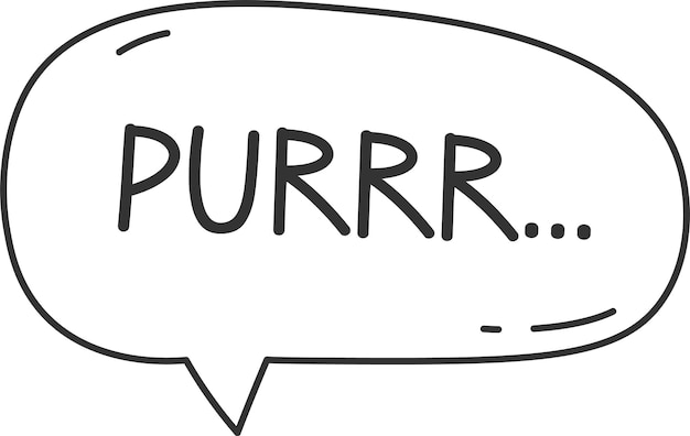 Purrr Speech Bubble