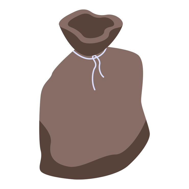 Vector purse sack icon isometric of purse sack vector icon for web design isolated on white background