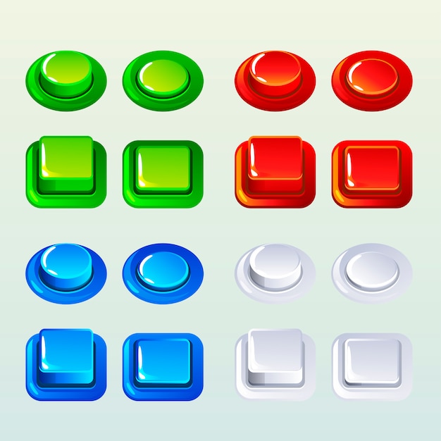 Push buttons for a game or web design element