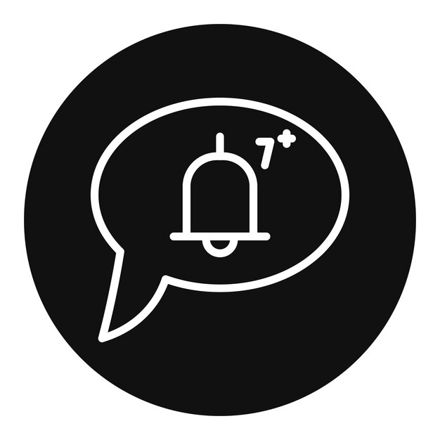 Push Notificationsアイコンのベクトル画像はデジタル小売に使用できます