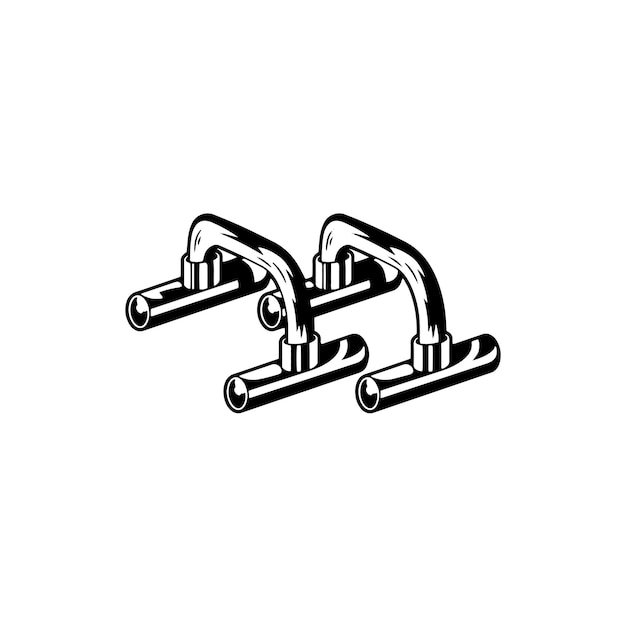 Push Up Bar icon. Gym Vector and Fitness Logos on White Background