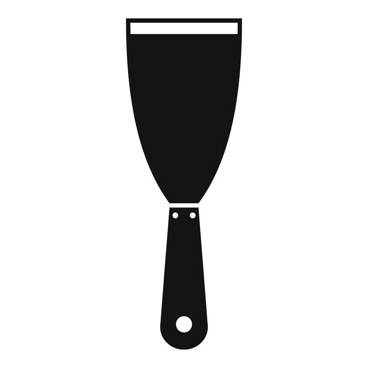 Vector putty knife builder icon simple illustration of putty knife builder vector icon for web design isolated on white background