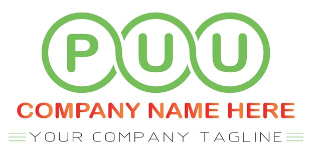 Puu letter logo design