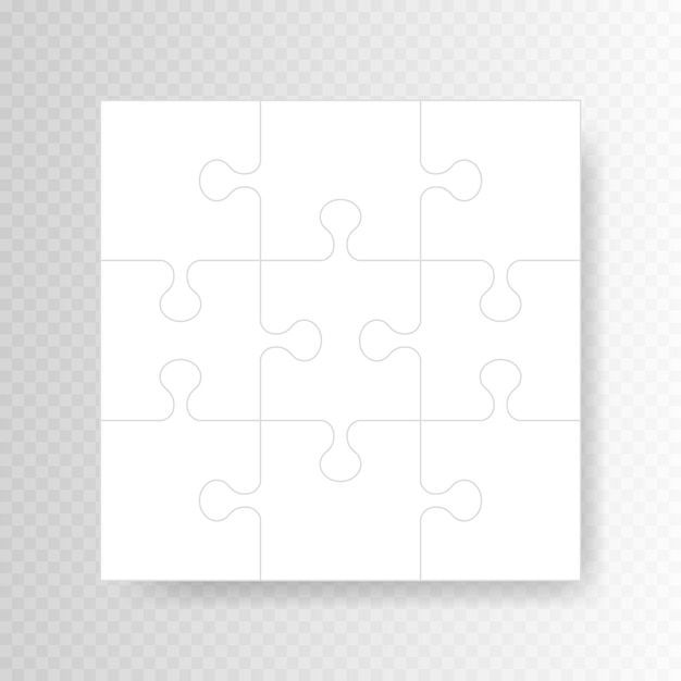 Puzzel achtergrond banner leeg Jigsaw sectie sjabloon Moderne vectorillustratie