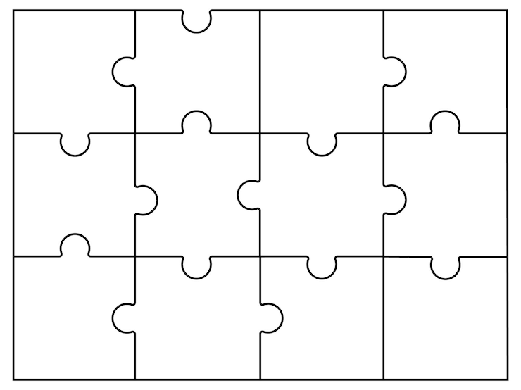 Vector puzzel achtergrond vector puzzel lege puzzel roem sjabloon
