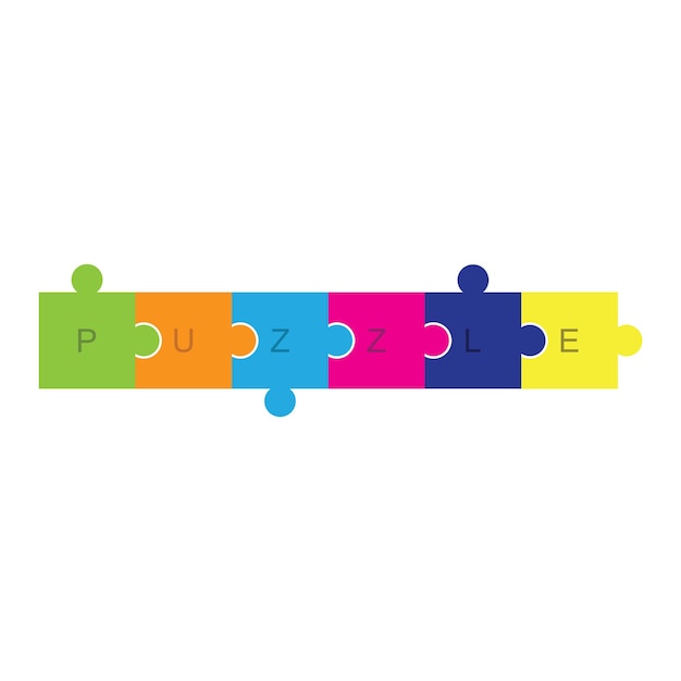 Puzzel logo vector pictogrammalplaatje