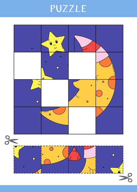 Puzzel voor kinderen Vind de ontbrekende delen van de afbeelding