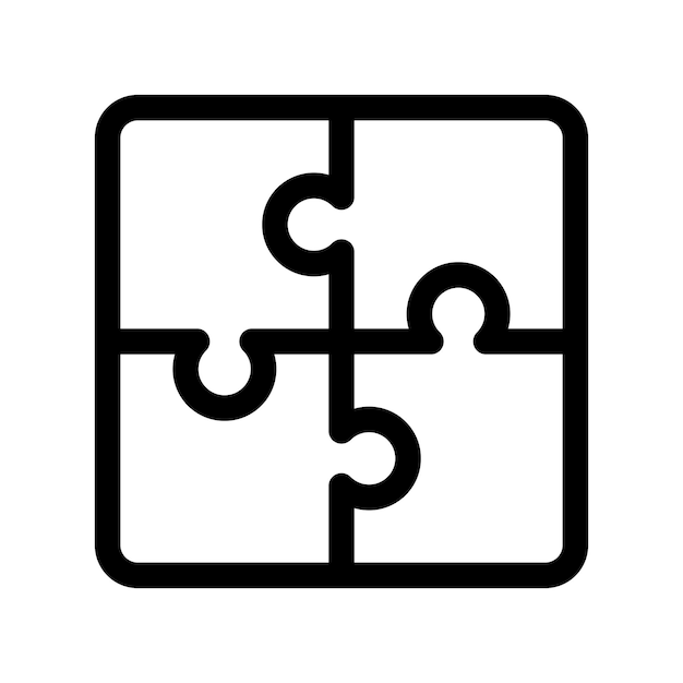 puzzelpictogram voor grafisch en webdesign