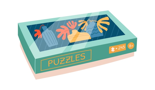Puzzels plat pictogram Bordspel Entertainmentactiviteiten