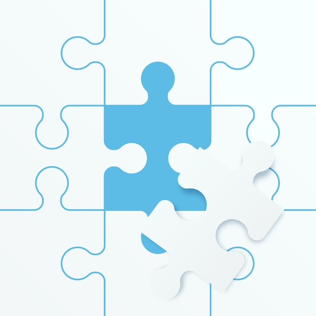 Puzzelspel Business teamwork concept Vector illustratie