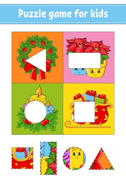 Puzzelspel voor kinderen illustratie