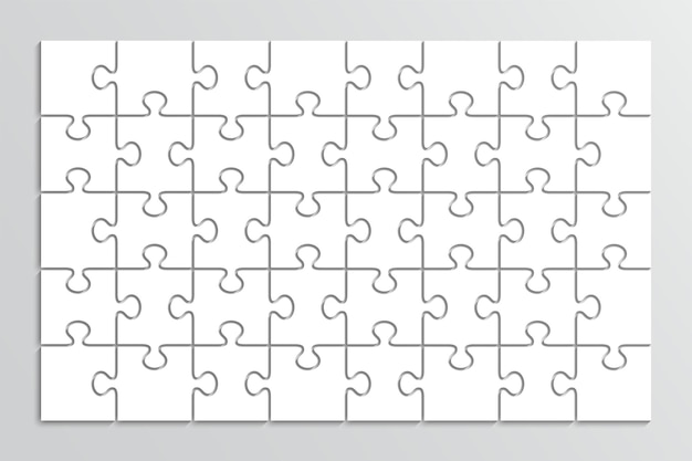Puzzelstukjes set Jigsaw overzichtsraster Albumoriëntatie Regeling van denkspel Moderne achtergrond