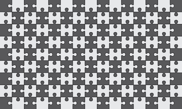 Puzzelstukken vector illustratie achtergrond Abstract zwart-wit patroon