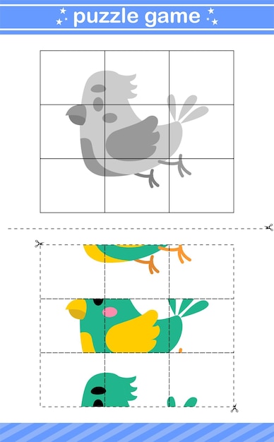 동물의 퍼즐 게임유치원과 유치원에 적합한 교육용 게임