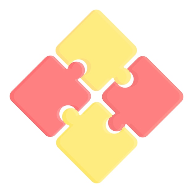 Vector puzzle game icon cartoon vector kids education find jigsaw