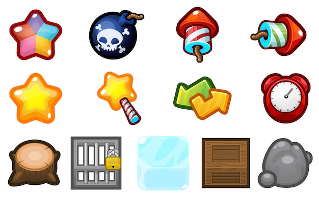 Vettore puzzle game icons