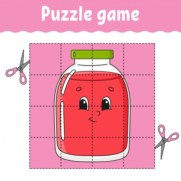 Puzzle game for kids. education developing worksheet. learning game for children.
