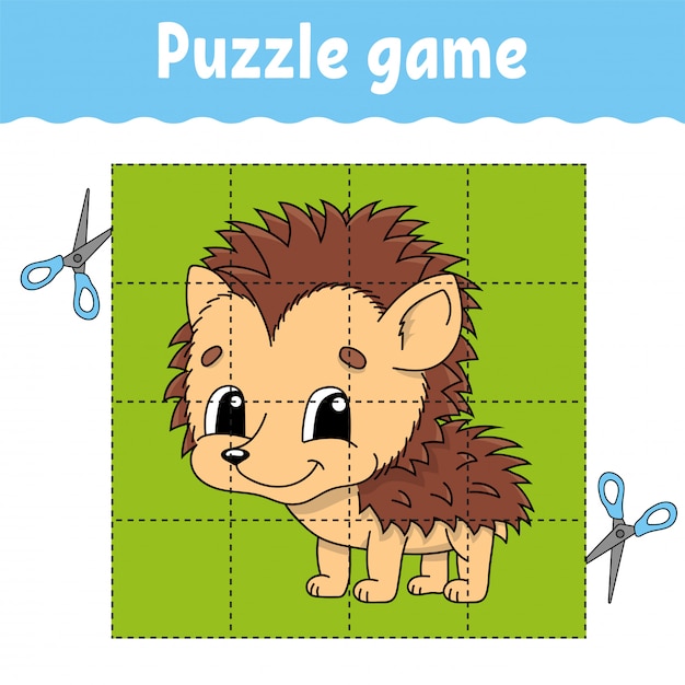 Gioco di puzzle per l'educazione dei bambini. foglio di lavoro per lo sviluppo dell'istruzione. gioco per bambini.