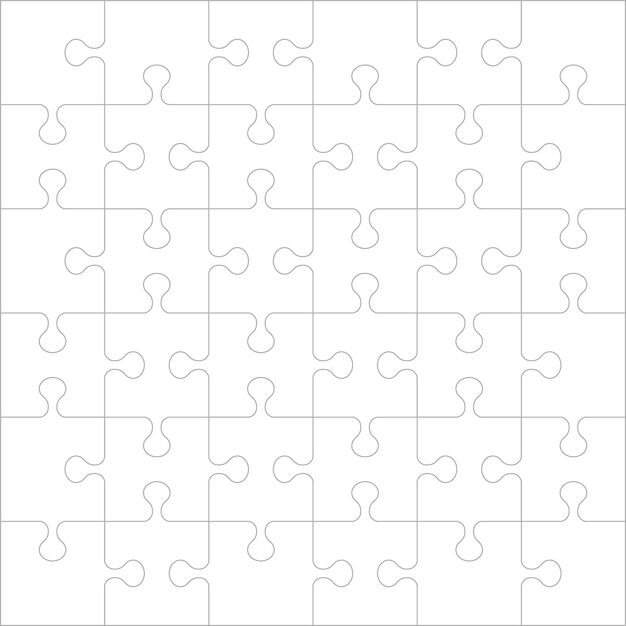 Puzzle grid background jigsaw section template brainstorm game vector illustration