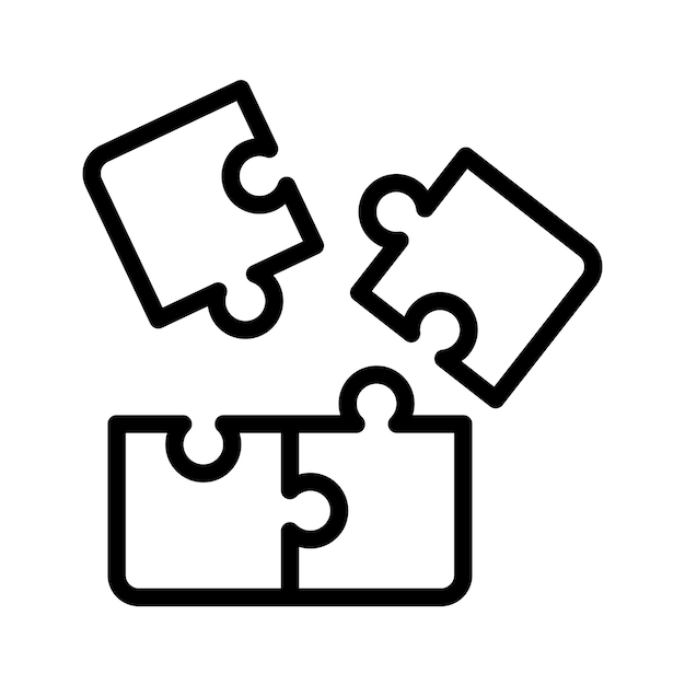 puzzle icon for graphic and web design