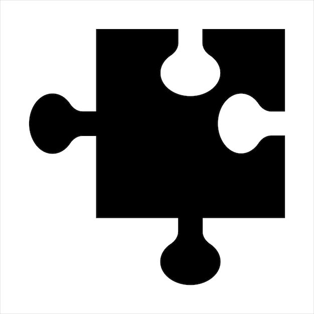 Vector puzzle-icon in trendy platte stijl ontwerp vector grafische illustratie puzzle-icone voor websiteontwerp