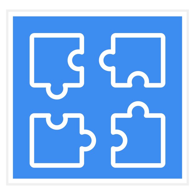 Vector puzzle icon stijl