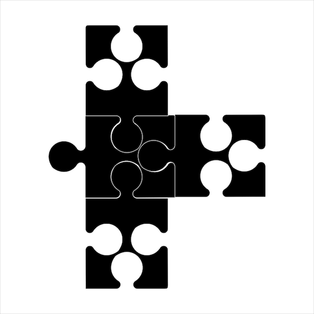 Vettore icona del puzzle in stile piatto trendy illustrazione grafica vettoriale icona di puzzle per la progettazione di siti web