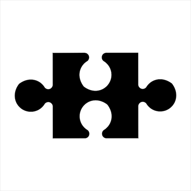 트렌디한 평평한 스타일의 디자인으로 퍼즐 아이콘 터 그래픽 일러스트 웹 사이트 디자인을 위한 퍼즐 이콘