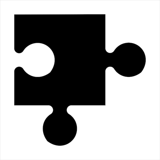 트렌디한 평평한 스타일의 디자인으로 퍼즐 아이콘 터 그래픽 일러스트 웹 사이트 디자인을 위한 퍼즐 이콘