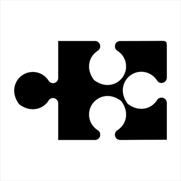 Puzzle icon in trendy flat style design Vector graphic illustration Puzzle icon for website design