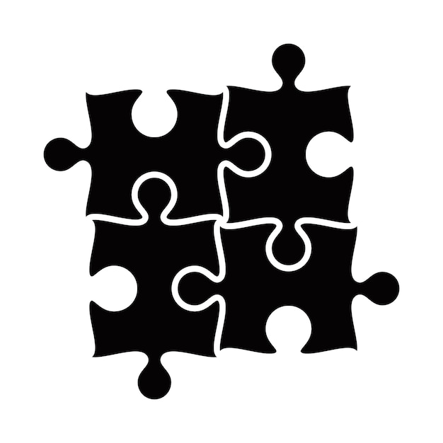 Vector puzzle icon vector design template