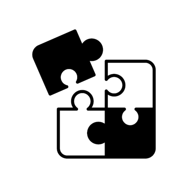 Puzzle icon vector design template