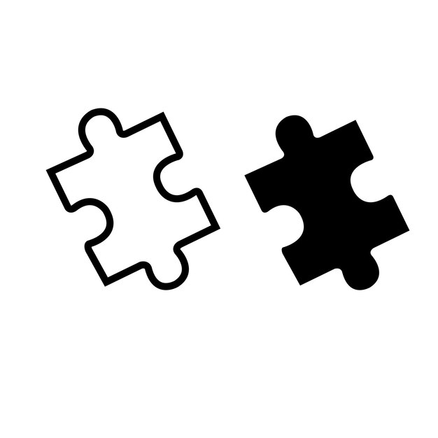 Puzzle icon vector illustration symbol design