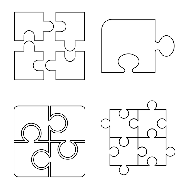 Puzzle icon vector