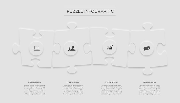 A puzzle infographic with a white piece of paper