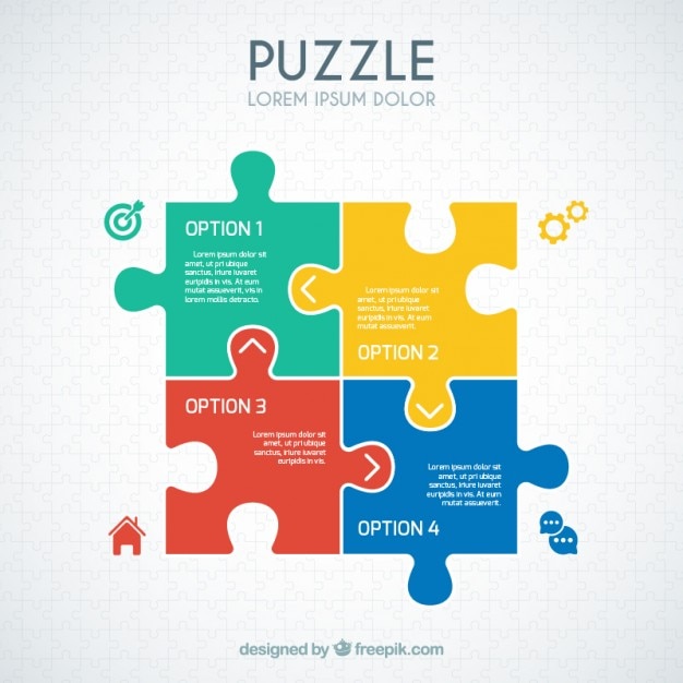 Vettore puzzle infografica