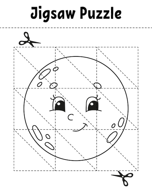 Vector puzzle kleurblad voor kinderen