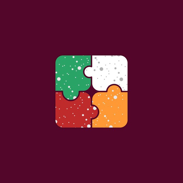 puzzle in logo concept in vector