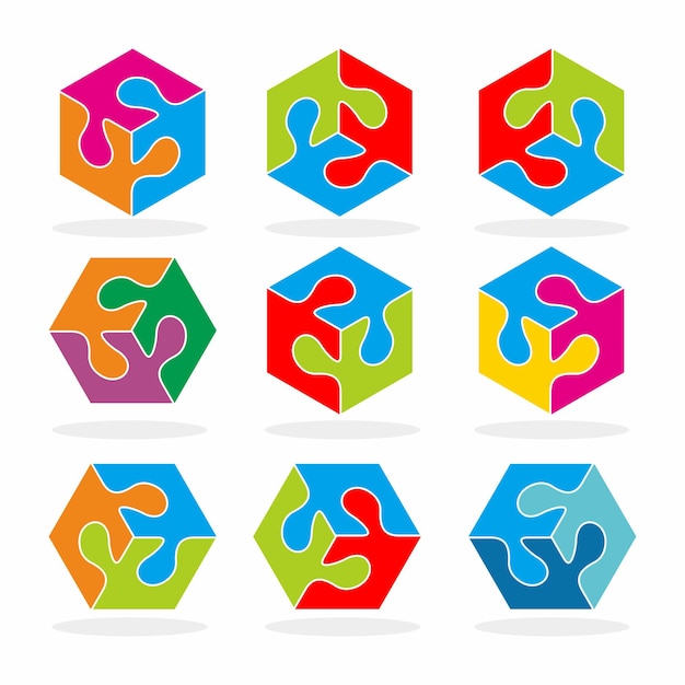 Vector puzzle logo