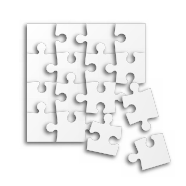 Vector puzzle piece business presentation. vector